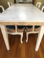 White FRENCH Farmhouse dining TABLE