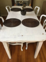 White FRENCH Farmhouse dining TABLE