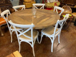 42" - 70" Rustic Coastal Dining Table - Salvaged Wood & Unique Artisan