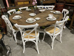 42" - 70" Rustic Coastal Dining Table - Salvaged Wood & Unique Artisan