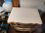 Nice 2 drawer French provincial end table, original