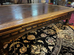 Japanese 1940s Solid Oak Wooden Dining Table