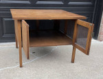 Mid century walnut end table