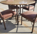 ●●●●●●●  Granite Dining Table w/ 4 Chairs  ●●●●●●