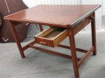 VINTAGE Hamilton Drafting Table Butcher Block Kitchen Island - 1940's