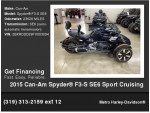 2015 Can-Am Spyder® F3-S SE6 Sport Cruising