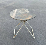 Rustic Mid Century Metal Folding Table Plant Stand
