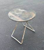Rustic Mid Century Metal Folding Table Plant Stand