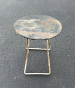 Rustic Mid Century Metal Folding Table Plant Stand