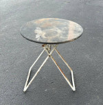 Rustic Mid Century Metal Folding Table Plant Stand