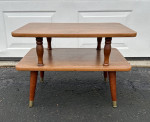 Vtg Mid Century Accent Side End Table Magazine Rack Nightstand