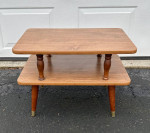 Vtg Mid Century Accent Side End Table Magazine Rack Nightstand