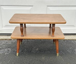 Vtg Mid Century Accent Side End Table Magazine Rack Nightstand