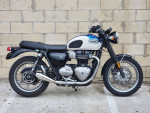2018 Triumph Bonneville T100 Fusion White and Aegean Blue