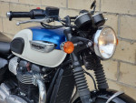 2018 Triumph Bonneville T100 Fusion White and Aegean Blue