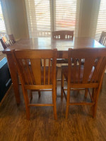 Counter height table and chairs