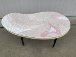 Mid-Century Modern Kidney-Shape MOSAIC TILE Table - Vintage MCM Table