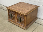 Mid-Century Mediterranean-Style Square End Table - Vintage Cabinet