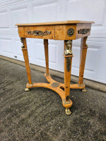 Empire style burlwood side table