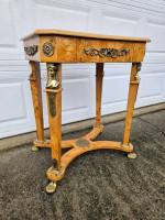 Empire style burlwood side table