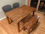Kitchen table with bench