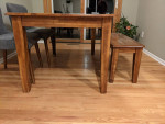 Kitchen table with bench