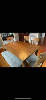 Kitchen table and chairs/bench