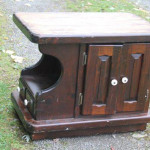PINE CABINET HUTCH -TABLE-compact, STURDY, heavy, Solid, STORAGE!