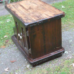 PINE CABINET HUTCH -TABLE-compact, STURDY, heavy, Solid, STORAGE!