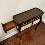 Pier1 Imports Wall Console Table Brown & Cream w/ Diamon Pattern