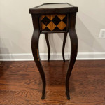 Pier1 Imports Wall Console Table Brown & Cream w/ Diamon Pattern