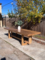 Custom Made Dining Table Solid Wood Modern Rustic Set Bench handcrafte