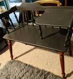 Vintage telephone chair entry chair table