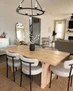 Custom Built Dining Table Solid Wood Modern Rustic Farmhouse Set Bench