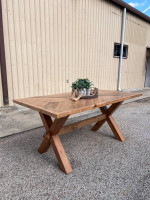 Custom Built Dining Table Solid Wood Modern Rustic Farmhouse Set Bench