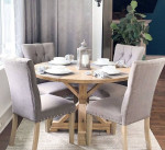 Custom Built Dining Table Solid Wood Modern Rustic Set Bench Round
