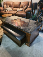Cocktail Table with Ottoman