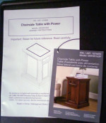 Chairside table with power