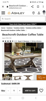 Ashley outdoor / indoor coffee table