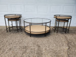 Magnussen 3 piece set coffee table and 2 nesting end tables