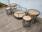 Magnussen 3 piece set coffee table and 2 nesting end tables