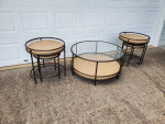 Magnussen 3 piece set coffee table and 2 nesting end tables