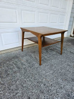 Drexel Profile two-tier side table mid-century modern