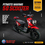 🛵 Maximo 50cc Scooter - Stylish and Efficient Riding!