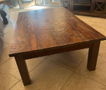 58” Rustic Farmhouse Solid Wood Coffee Table