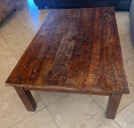 58” Rustic Farmhouse Solid Wood Coffee Table