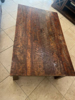58” Rustic Farmhouse Solid Wood Coffee Table