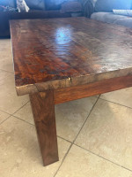 58” Rustic Farmhouse Solid Wood Coffee Table