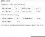 Dining table glass top/wood base