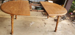 TABLE SET WITH 2 LEAVES & 5 STURDY CHAIRS